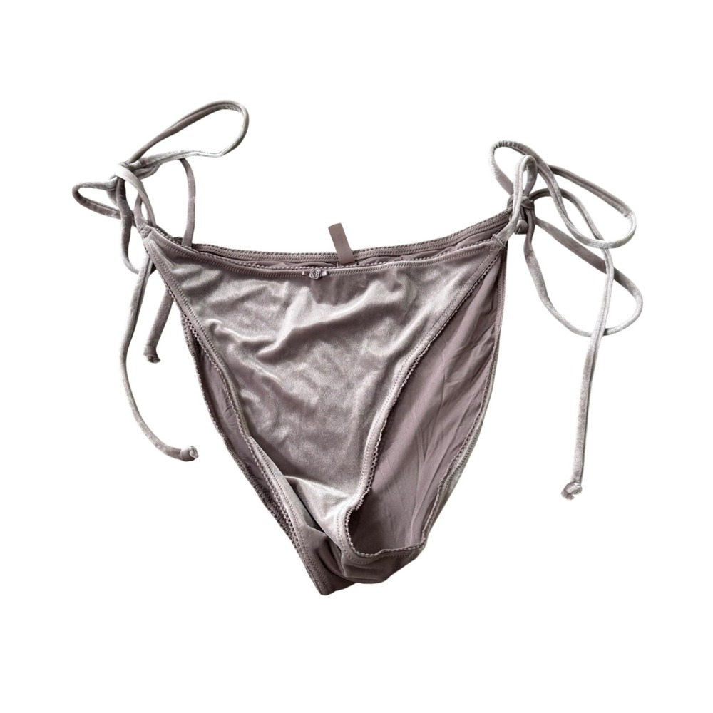 SKIMS Velvet Swim Tie Tanga Bottom Umber Brown Bikini Bottom BB-TNG-8258W 2X NEW